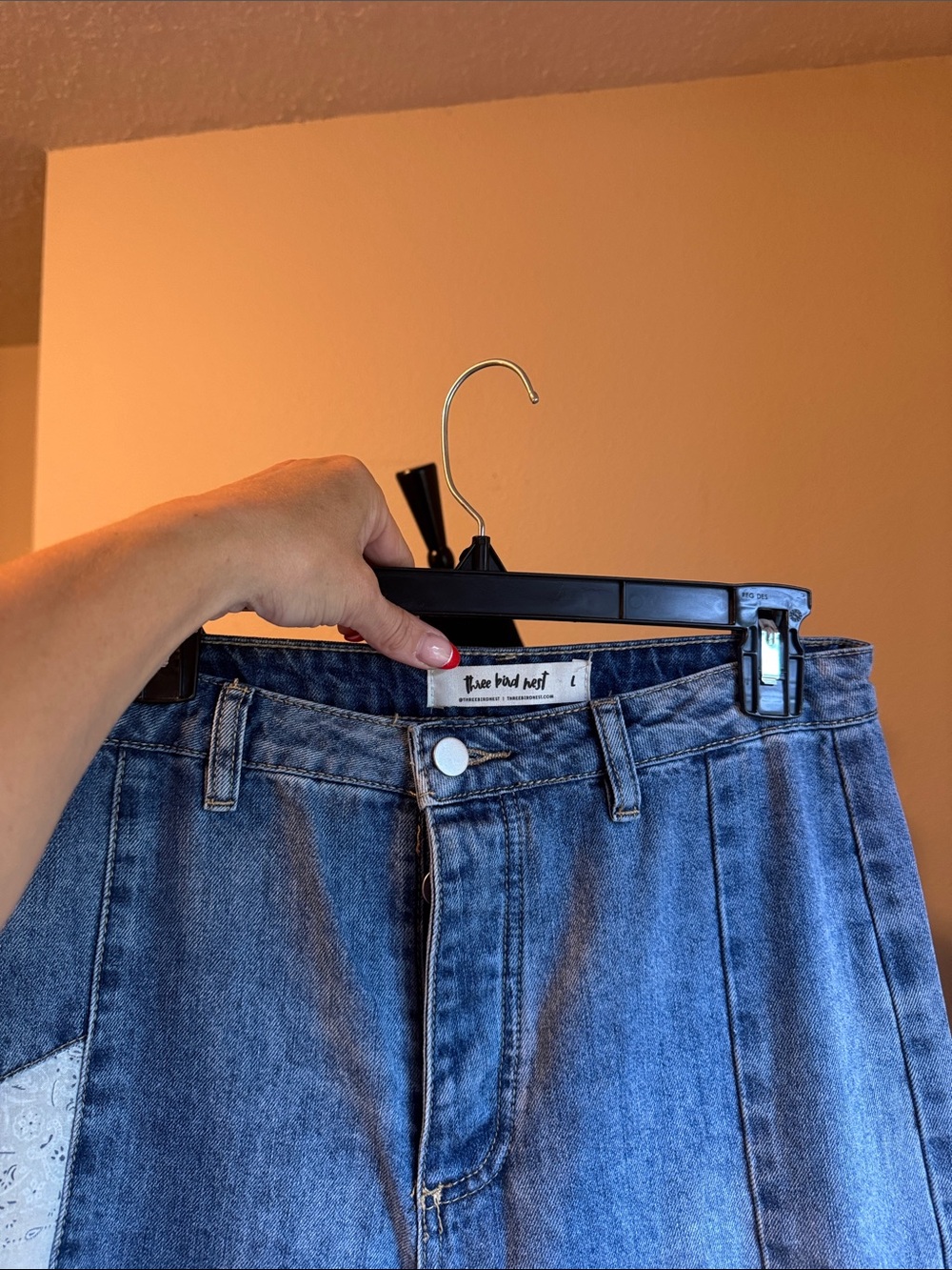 Three Bird Nest Patchwork Flare Jeans - worn once - Picture 8 of 10